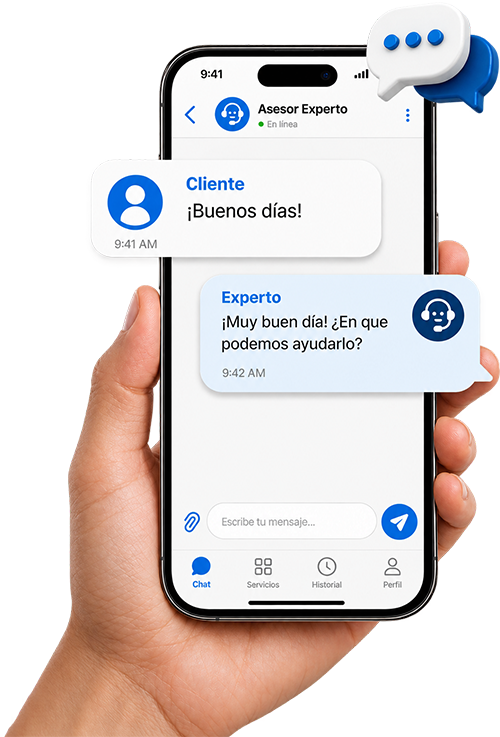 Chat de soporte y reporte de claim